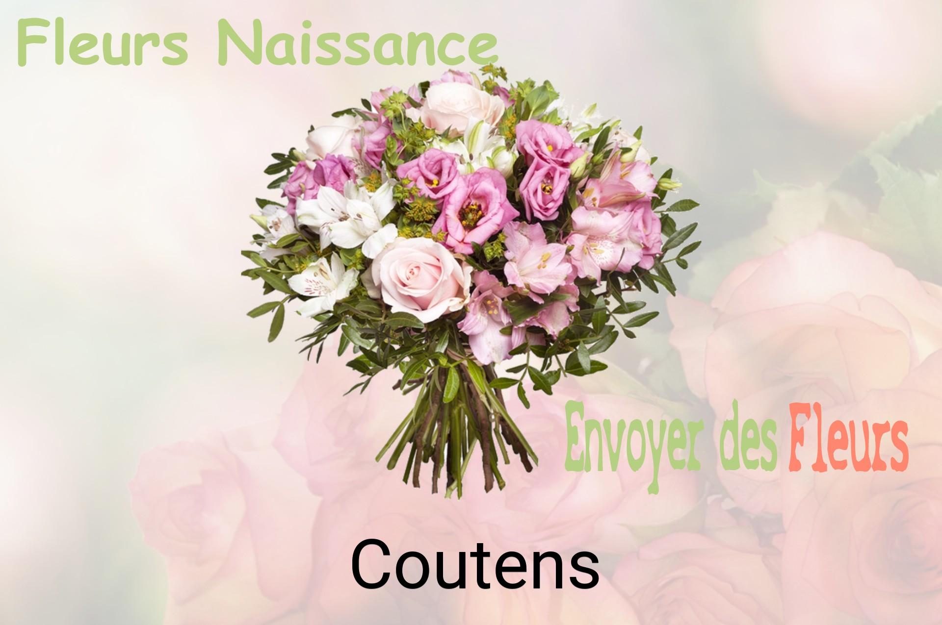 Bouquet de fleurs de naissance livré à Coutens